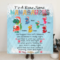 Personalized Grandma Dinosaurs Blanket - Up to 5 Grandkids Dinosaurs - To A Roar Some Nanasaurus