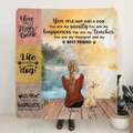 Personalized Dog Mom Quilt/Fleece Blanket, Pillow Cover - Woman With Up to 5 Dogs - Best Gift For Dog Lover  - You Are Not Just A Dog