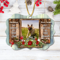 Personalized Memorial Pet Photo Rectangle Wooden Ornament - Christmas/Memorial Gift Idea for Pet Owners - No Longer By Our Side But Forever In Our Hearts