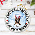 Personalized Pets In Heaven Ornament - Up to 3 Pets - Best Gift For Cat Lover/Dog Lover - You Left Paw Prints On My Heart Forever