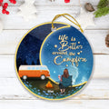 Personalized Camping Moon Ornament - Man/Woman/Couple - Best Gift For Camping Lover - Life Is Better Around The Camfire
