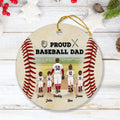 Personalized Baseball Ornament - Up to 4 Kids - Gift Idea For Baseball Lover - Proud Baseball Dad
