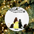 Personalized Dog Christmas Ornament - Gifts for Dog Lovers - Dog Mom Ornament - Up to 4 Dogs
