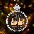 Personalized First Christmas As Mr & Mrs Acrylic Ornament - Christmas Gift For Couple/Him/Her
