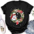 Personalized Grandma Mom Snowman Christmas Wreath Shirt/Hoodie - Christmas Gift For Grandma/Nana/Mother -  Up to 10 Kids
