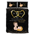 Personalized Couple Quilt Bed Sets - Gift Idea For Him/Her - Baby I'm No Weather Man  But You Can Expect A Few Inches Tonight