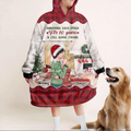Personalized Christmas Couple Blanket Hoodie - Christmas Gift Idea For Her - Annoying Each Other For 10 Years & Still Going Strong