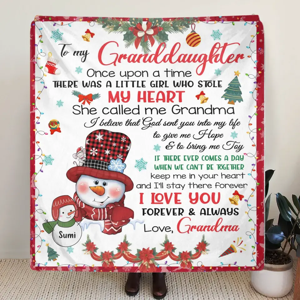 Personalized To My Granddaughter Fleece Throw Blanket & Quilt - Gift Idea For Granddaughter - I Love You Forever & Always