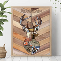 Personalized Family Deer Hunting Poster - Upload Photos - Gift Idea Family/Couple/Deer Hunter - The Smith Cabin