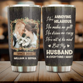 Personalized Couple Tumbler - Gift Idea For Couple/Him/Her/Anniversary - Upload Photo - My Husband Is Everything I Want