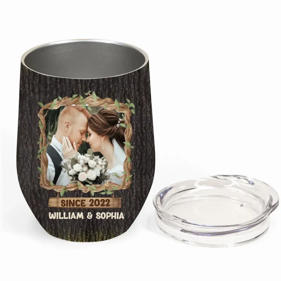 Personalized Couple Wine Tumbler - Gift Idea For Couple/Him/Her/Anniversary - Upload Photo - My Husband Is Everything I Want