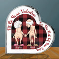 Personalized Funny Couple Crystal Heart - Christmas Gift Idea for Couple - I'll Be Your Valentine For The Rest Of Our Lives