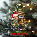 Personalized Merry Fishmas Acrylic Ornament - Christmas Gift Idea For Fishing Lover - Gift To Dad/Grandpa/Him/Husband