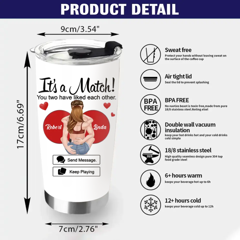 Personalized Couple Tumbler - Gift Idea For Couple/Him/Her/Valentine's Day - You're By Far My Favorite