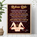Personalized Couple Unframed Vertical Poster - Gift Idea For Couple/Him/Her/Valentine's Day - Bedroom Rules