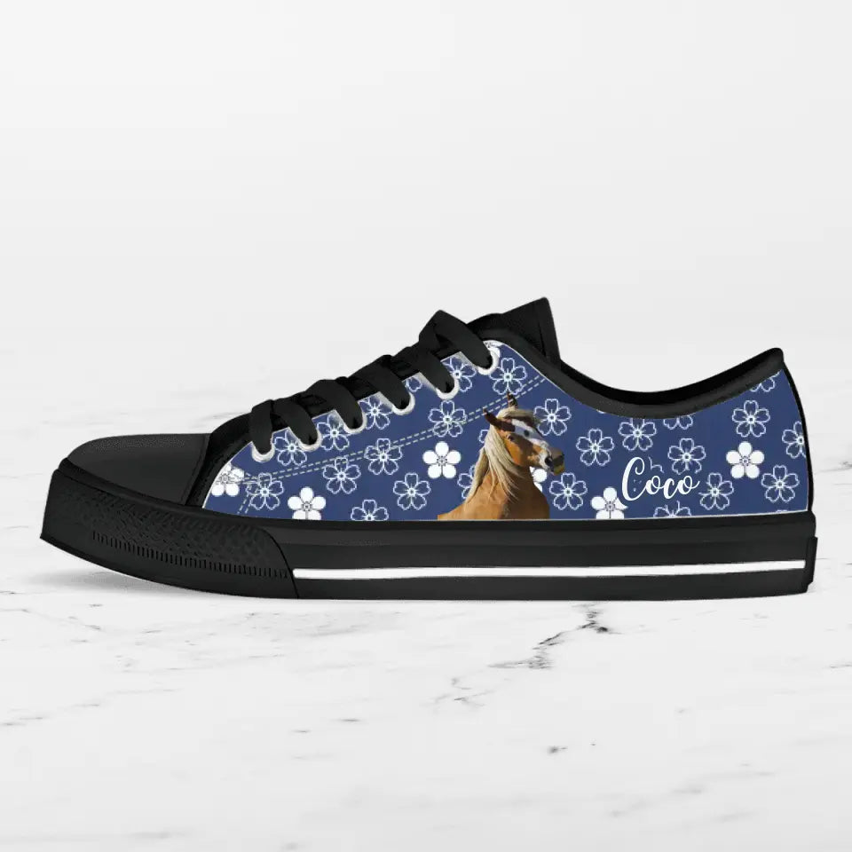 Personalized Horse Photo Canvas Sneakers - Gift Idea for Horse Lovers