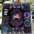 Personalized Witch Quilt/Fleece Blanket - Halloween Gift Idea For Witch Lovers - Smoke Of Air And Fire