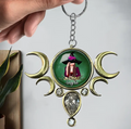 Personalized Five Moons Moonstone Acrylic Keychain - Gift Idea For Witch Lover