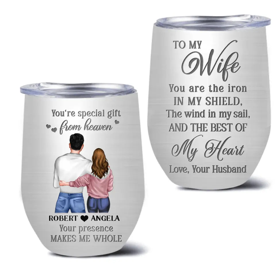 Personalized Couple Wine Tumbler - Gift Idea For Couple/Him/Her/Valentine's Day - You're Special Gift From Heaven