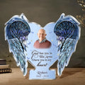 Personalized Memorial Acrylic Plaque - Upload Photo - Christmas/Memorial Gift Idea for Family - God Has You In His Arms I Have You In My Heart