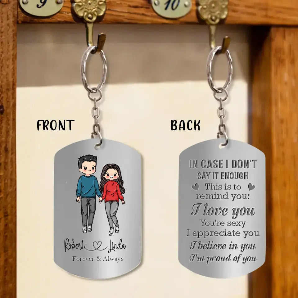 Personalized Couple Aluminum Keychain - Gift Idea For Couple/Valentine's Day - Forever & Always