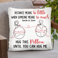 Personalized  Funny Couple Pillow Cover - Gift Idea For Couple/Valentine's Day - Distance Means So Little When Someone Means So Much