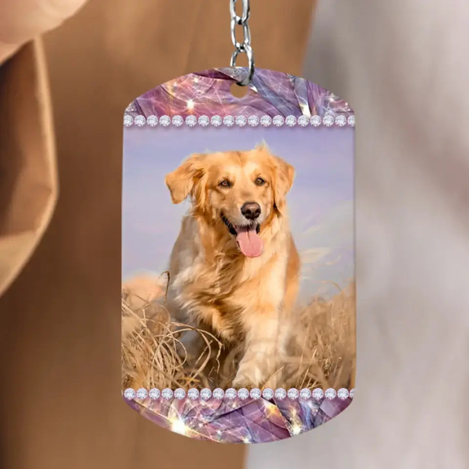 Personalized Memorial Pet Aluminum Keychain - 
 Gift Idea For Pet Lovers - Don't Cry For Me Mom! I'm OK