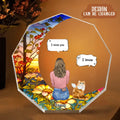 Personalized Memorial Cat Nonagon Acrylic Plaque - Memorial Gift Idea For Dog/Cat/Rabbit Owners - I Miss You