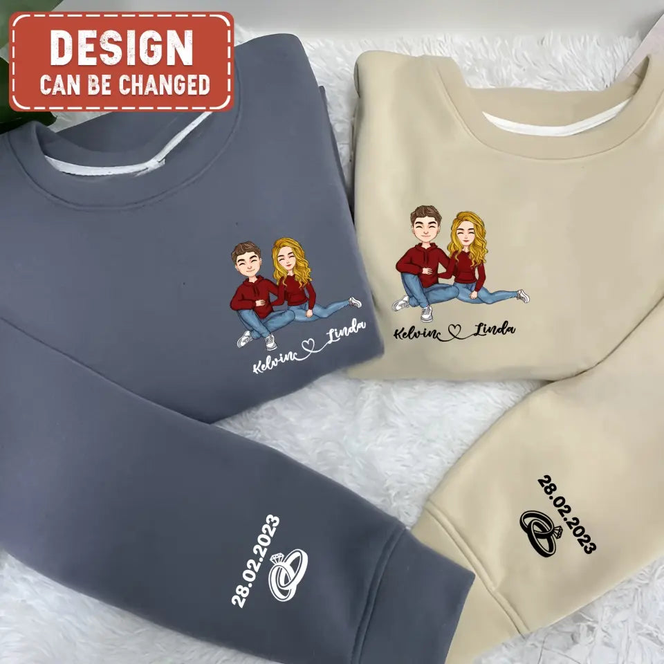 Personalized Couple Sweater - Anniversary/Christmas/Valentine's Day Gift Idea For Couple/Him/Her