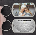 Personalized To My Grandkid Aluminum Keychain - Upload Photo - Gift Idea For Grandson/Granddaughter From Grandma