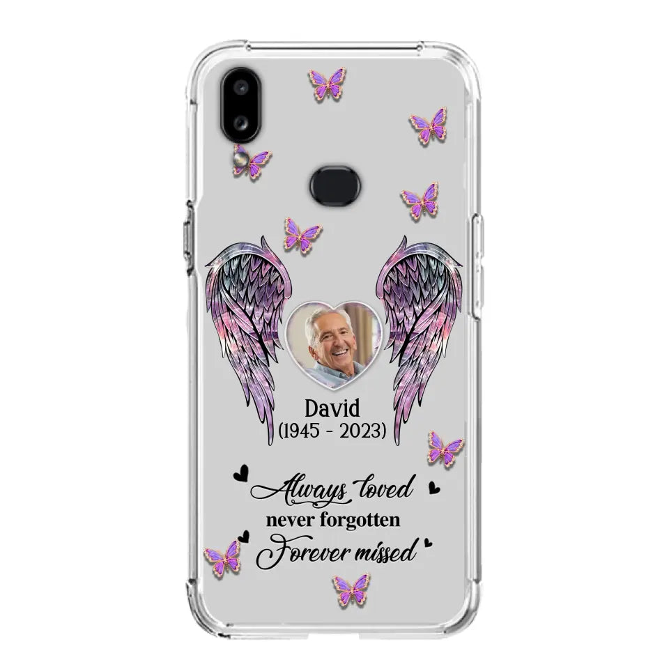 Personalized Memorial Phone Case - Memorial Gift Idea For Family Member - Upload Photo - Case For iPhone/Samsung - Always Loved Never Forgotten Forever Missed