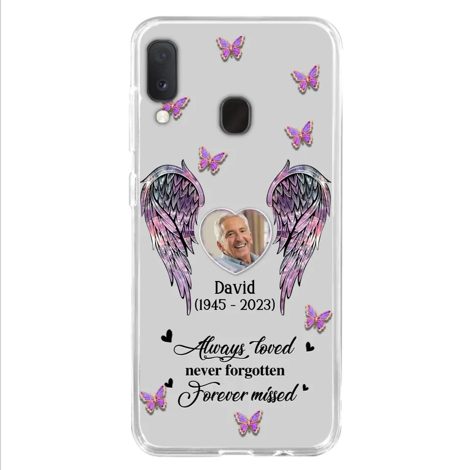 Personalized Memorial Phone Case - Memorial Gift Idea For Family Member - Upload Photo - Case For iPhone/Samsung - Always Loved Never Forgotten Forever Missed