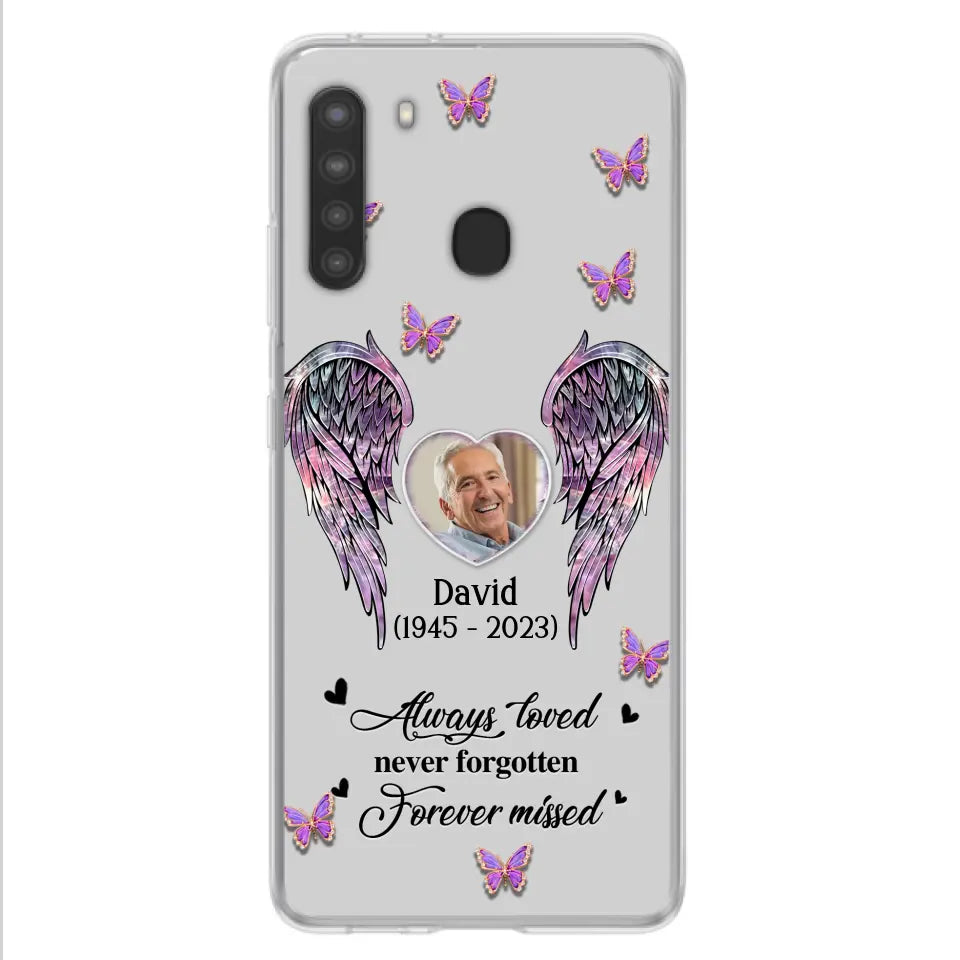 Personalized Memorial Phone Case - Memorial Gift Idea For Family Member - Upload Photo - Case For iPhone/Samsung - Always Loved Never Forgotten Forever Missed