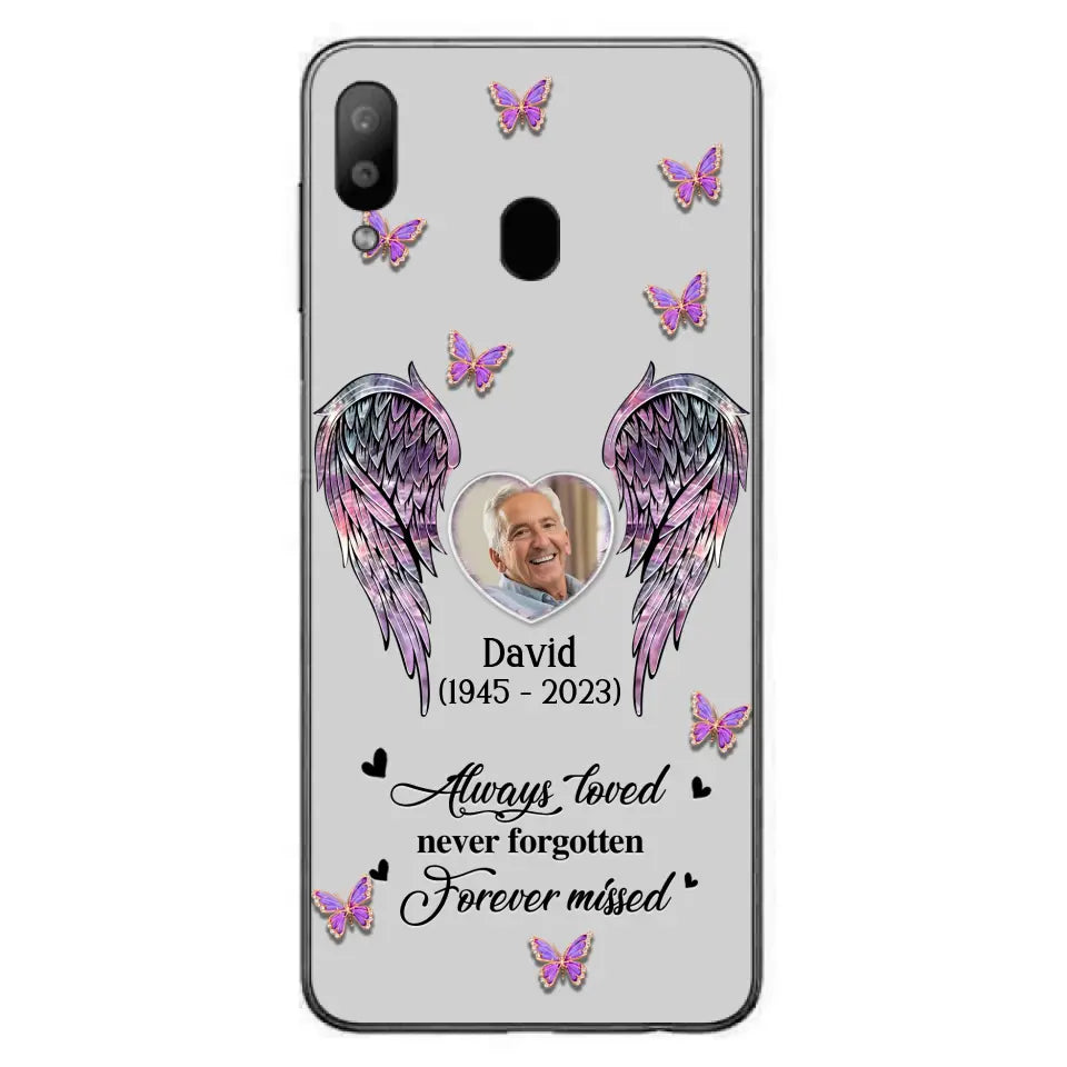 Personalized Memorial Phone Case - Memorial Gift Idea For Family Member - Upload Photo - Case For iPhone/Samsung - Always Loved Never Forgotten Forever Missed