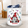 Personalized Grandma Mom Gnome Foldable Laundry Basket - Gift Idea For Grandma/Mother's Day - Up to 10 Kids