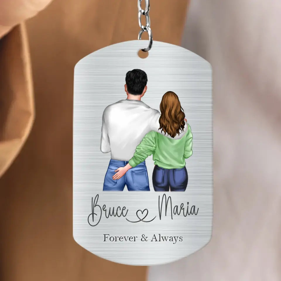 Personalized Couple Aluminum Keychain - Gift Idea For Couple/Him/Her/Valentine's Day - Good Thing I Found You