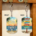 Personalized Couple Beach Scene Aluminum Keychain - Gift Idea For Couple/Him/Her/Valentine's Day - You & Me We Got This