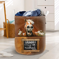 Personalized Horse Laundry Basket - Gift for Horse Lover - Upload Photo - Laundry Today Or Naked Tomorrow