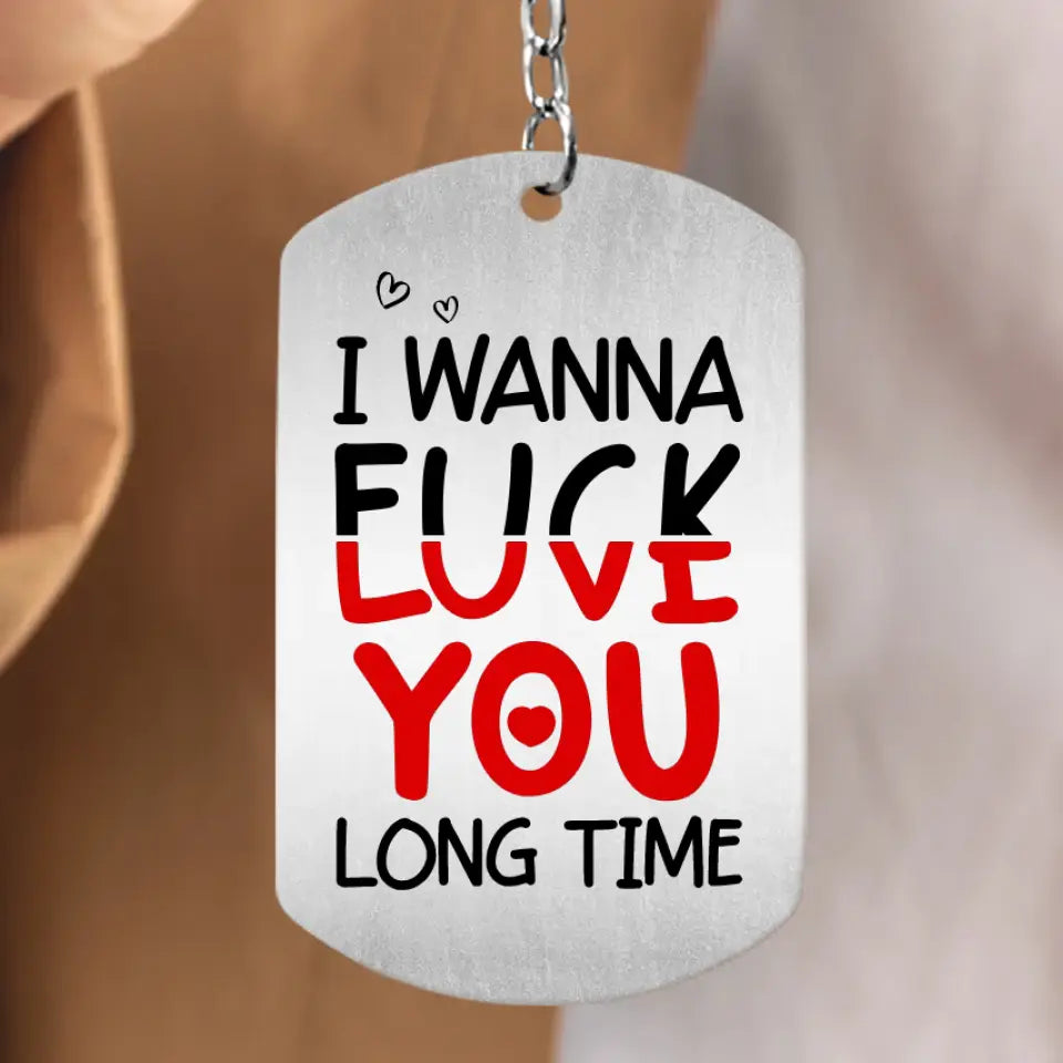 Personalized Couple Aluminum Keychain - Gift Idea For Couple/Him/Her/Valentine's Day - I Love You