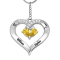 Personalized Heart Shape Acrylic Keychain - Anniversary/Birthday/Valentine's Day Gift Idea For Couple/Him/Her