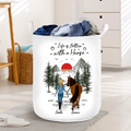 Personalized Horse Girl Laundry Basket - Gift For Horse Lover - Up to 4 Horses - Life Is Better With A Horse