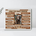 Custom Personalized Memorial Photo Poster - Memorial Gift for Dog/Cat Owners - Don't Cry Sweet Mama
