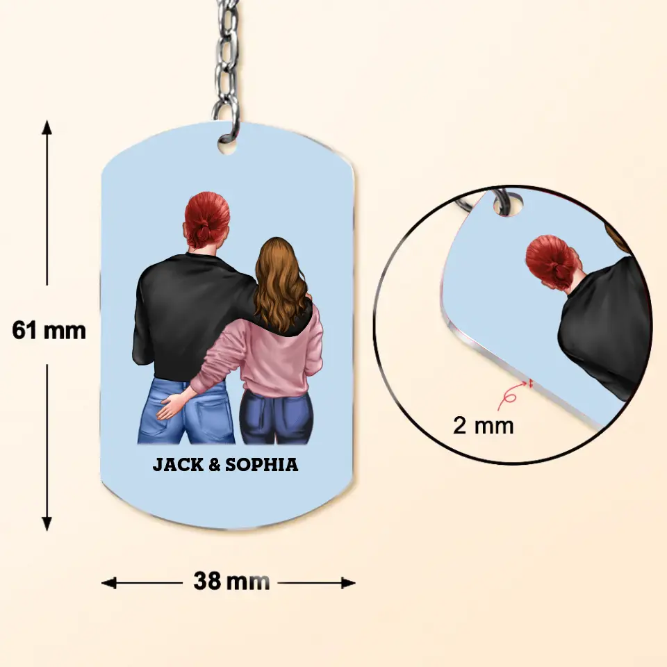 Personalized To My Husband Aluminum Keychain - Gift Idea For Him/Husband - I Am So Lucky To Share It With You