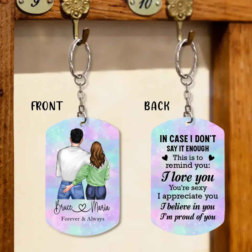Personalized Couple Aluminum Keychain - Gift Idea For Couple/Him/Her/Wife - This Is To Remind You I Love You