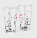 Personalized Couple Pint Glass - Gift Idea For Couple/Him/Her/Valentine's Day - I Miss You