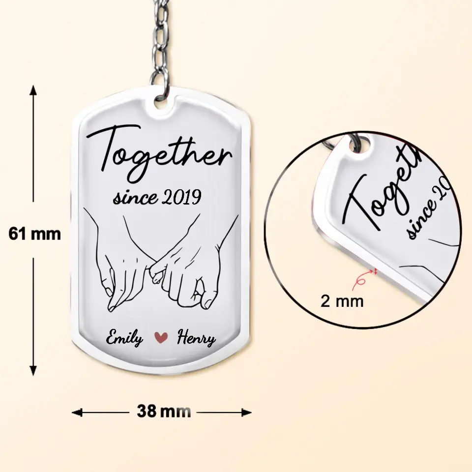 Personalized Couple Aluminum Keychain - Gift Idea For Couple/Him/Her/Anniversary/Valentines - Drive Safe Handsome I Need You Here With Me