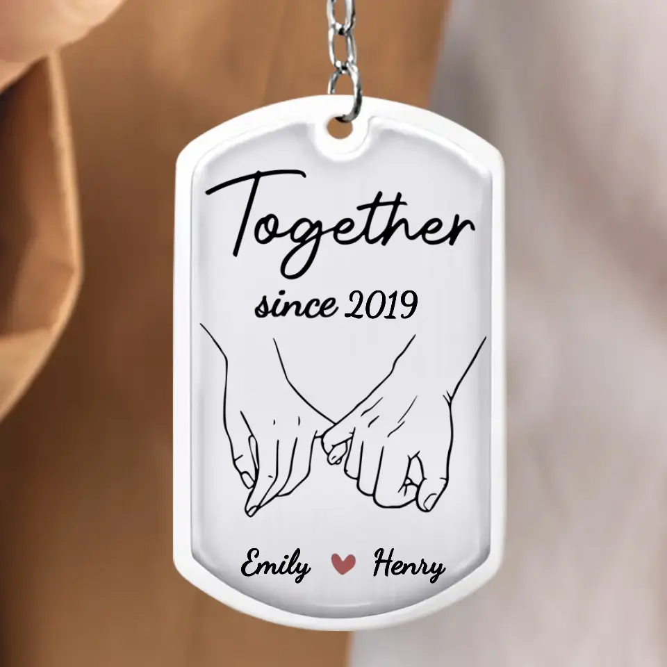 Personalized Couple Aluminum Keychain - Gift Idea For Couple/Him/Her/Anniversary/Valentines - Drive Safe Handsome I Need You Here With Me