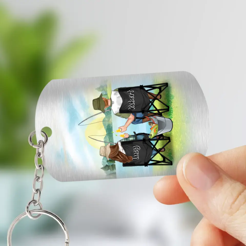 Personalized Fishing Couple Aluminum Keychain - Gift Idea For Couple/Fishing Lovers - You Are The Greatest Catch Of My Life