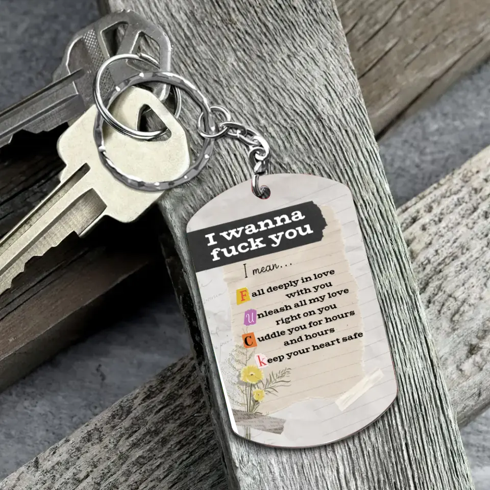 Personalized Photo Couple Aluminum Keychain - Gift Idea for Couple/Him/Her - Upload Photos - Fall Deeply In Love With You