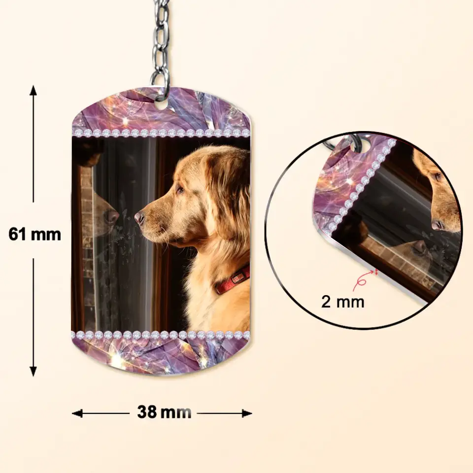 Personalized Pet Aluminum Keychain - Upload Photo - Gift Idea For Dog/Cat Lovers - Don't Drink And Drive